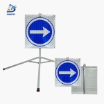 Reflective Tripod Warning Sign - Turn Right Reflective Tripod Folding Warning Sign